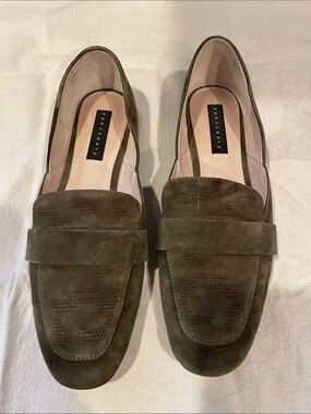 Sanctuary Olive Suede Penny Loafers